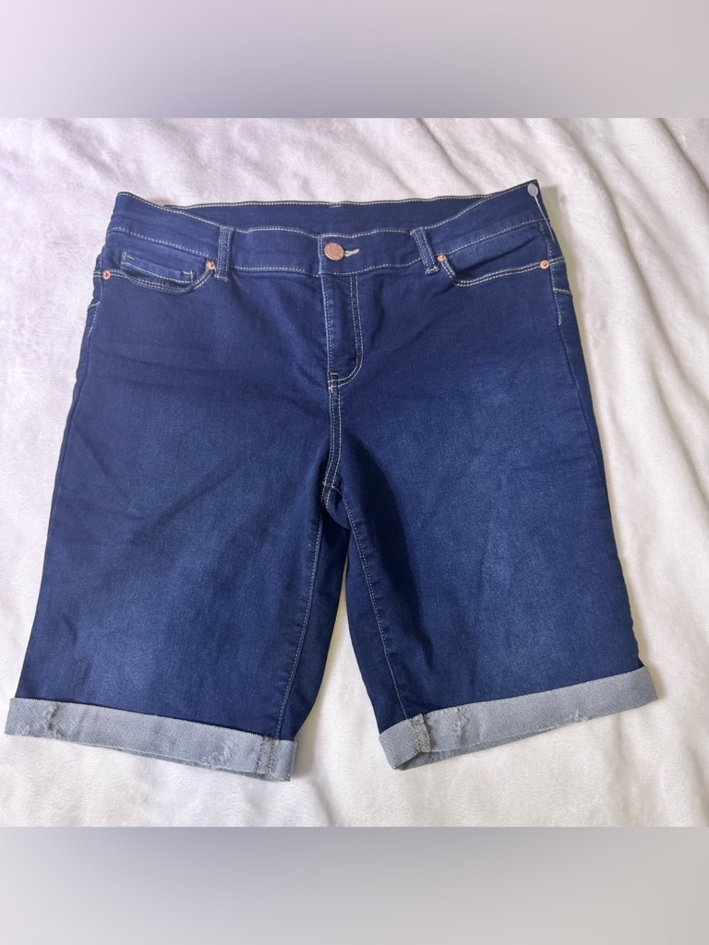 Juicy Couture Dark Blue Denim Bermuda Shorts